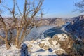 Danube Gorges in winter, Romania Royalty Free Stock Photo