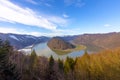 Danube loob in Haibach, Schloengen, austria Royalty Free Stock Photo