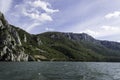 Danube pass through Iron Gates Natural Park Royalty Free Stock Photo