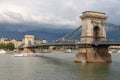 Danube river with Chain Bridge in Budapest, capital city Hungary