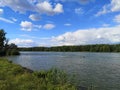 Danube river close to Bratislava city Royalty Free Stock Photo