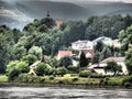 Danube river cruise in austria Royalty Free Stock Photo