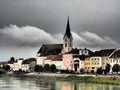 Danube river cruise in austria Royalty Free Stock Photo