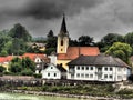 Danube river cruise in austria Royalty Free Stock Photo