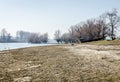Danube river delta in winter Royalty Free Stock Photo