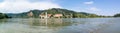 Danube river and Durnstein with abbey and castle, Wachau, Austria Royalty Free Stock Photo