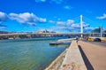 Danube River and Elisabeth Bridge, Budapest, Hungary Royalty Free Stock Photo