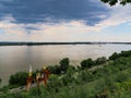 Danube river in Galati, Romania. Royalty Free Stock Photo