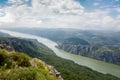 Danube river at Iron Gate gorge Royalty Free Stock Photo