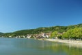 Danube river in Orsova city, Romania. Royalty Free Stock Photo