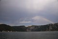 The Danube River with rainbow Royalty Free Stock Photo