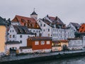 Danube river Regensburg Germany Royalty Free Stock Photo