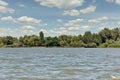 Danube riverbank summer landscape close to Biosphere Reserve. Vilkove, Ukraine