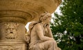 Danubius Fountain near the ferris wheel in Elisabeth Square. Budapest Royalty Free Stock Photo