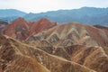 Danxia landform in Zhangye, China. Danxia landform is formed from red sandstones