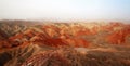 Danxia landform in Zhangye, Gansu China Royalty Free Stock Photo