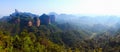 Danxia mountain with pine needles Royalty Free Stock Photo