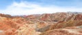 Danxia National geology park rainbow Mountain colorful landform, Zhangye, landscape at Gansu, China Royalty Free Stock Photo