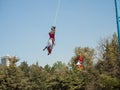 Danza de los Voladores Dance of the Flyers, Palo Volador flying pole, ceremony, ritual Royalty Free Stock Photo