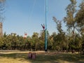 Danza de los Voladores Dance of the Flyers, Palo Volador flying pole, ceremony, ritual Royalty Free Stock Photo