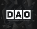 DAO banner design, decentralized organization