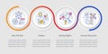 DAO elements loop infographic template Royalty Free Stock Photo