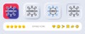 Dao line icon. Decentralized autonomous organisation sign. Neumorphic buttons. Vector