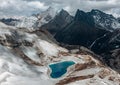 Daocheng yading scenic spot(inagi aden),in Sichuan,China National Nature Reserve,whit Blue lake, snow mountain valley Royalty Free Stock Photo