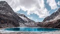 Daocheng yading scenic spot(inagi aden),in Sichuan,China National Nature Reserve,whit Blue lake, snow mountain valley