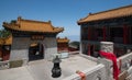 Daoist temple on Huashan, China Royalty Free Stock Photo