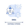 DAOs light blue concept icon