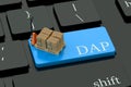 DAP deliwery concept on keyboard button