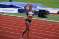 Daphne Schippers at FBK games in Fanny Blankers Koen Stadium in Hengelo Royalty Free Stock Photo