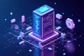 Dapp Hosting Infrastructure Concepts Visualized Through Technology-Focused Imagery