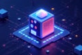 Dapp Hosting Tech Illustrated via Focused Imagery