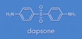 Dapsone antibacterial drug molecule. Skeletal formula.