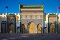 Royal Palace from Place des Alaouites with brass doors in Fes, Morocco Royalty Free Stock Photo