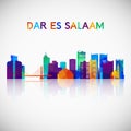 Dar es Salaam skyline silhouette in colorful geometric style. Royalty Free Stock Photo