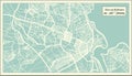 Dar es Salaam Tanzania City Map in Retro Style. Outline Map.