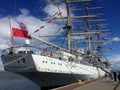 Dar Mlodziezy Tall Ship in Gdynia port