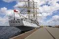 Dar Mlodziezy , the tall-ship stern