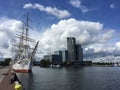 Sea Towers and Dar Pomorza, Gdynia, Poland Royalty Free Stock Photo