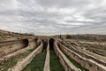 Dara Ancient City. Dara aqueducts, tare cisterns. Ancient Water Channels in the Ancient City of Dara in Mardin, Turkey