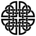 Dara knot in black. Celtic symbol. Isolated background.