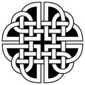 Dara knot in black outline. Celtic symbol. Isolated background.