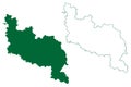 Darbhanga district Bihar State, division, Republic of India map vector illustration, scribble sketch Darbhanga map