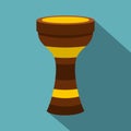 Darbuka musical instrument icon, flat style Royalty Free Stock Photo