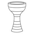 Darbuka, musical instrument icon, outline style Royalty Free Stock Photo