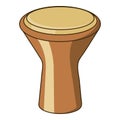 Darbuka percussive musical instrument icon Royalty Free Stock Photo