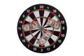 Dard board with arrows and banknotes Royalty Free Stock Photo